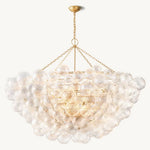 Dorian Swirled Glass Round Chandelier 66"