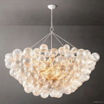 Dorian Swirled Glass Round Chandelier 66"