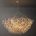 Dorian Swirled Glass Round Chandelier 56"