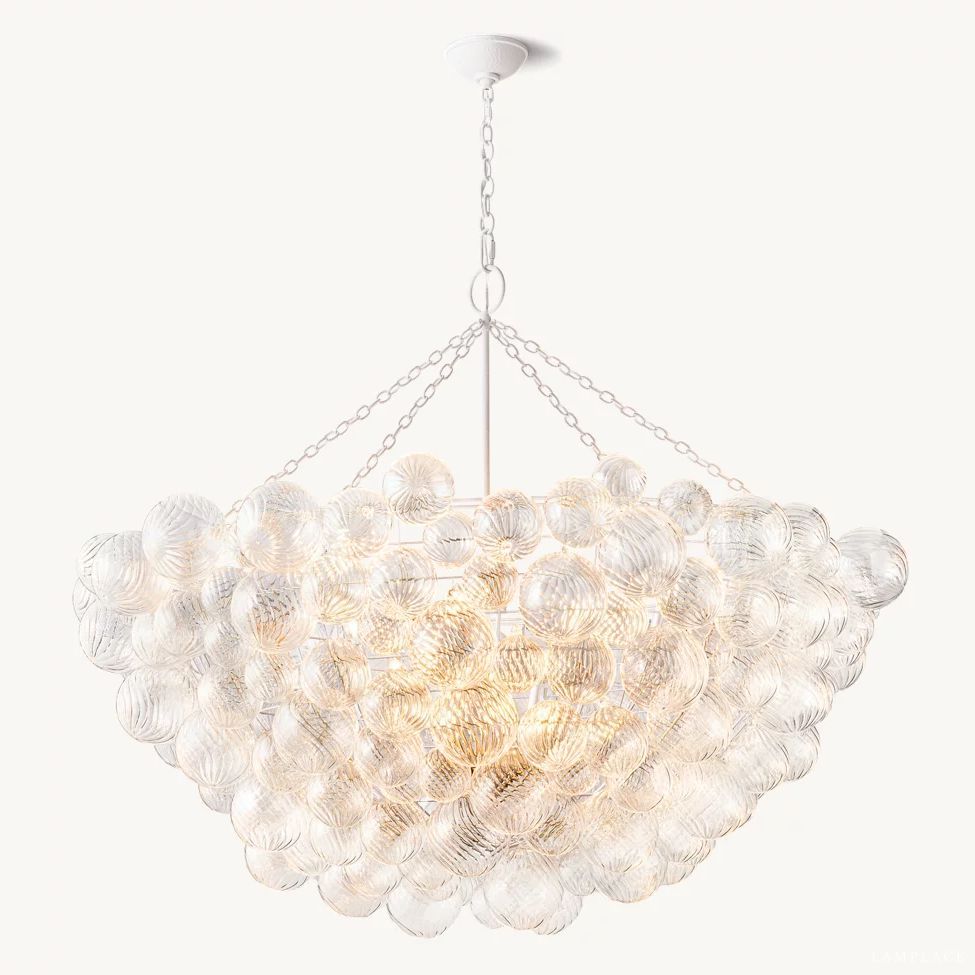 Dorian Swirled Glass Round Chandelier 56"