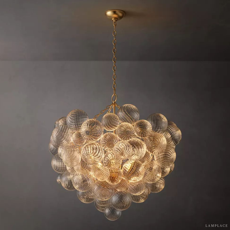 Dorian Swirled Glass Round Chandelier 38"