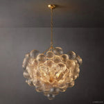 Dorian Swirled Glass Round Chandelier 38"