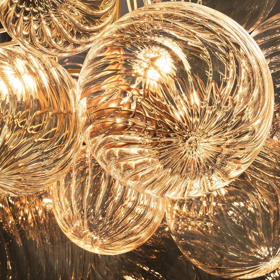 Dorian Swirled Glass Round Chandelier 38"