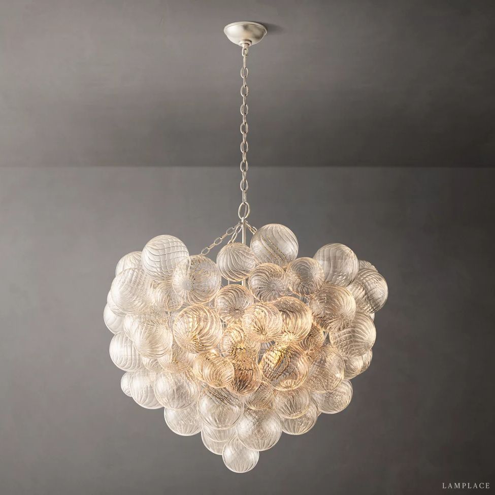 Dorian Swirled Glass Round Chandelier 38"