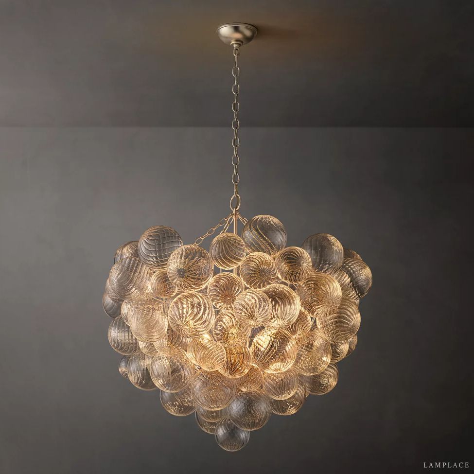 Dorian Swirled Glass Round Chandelier 38"