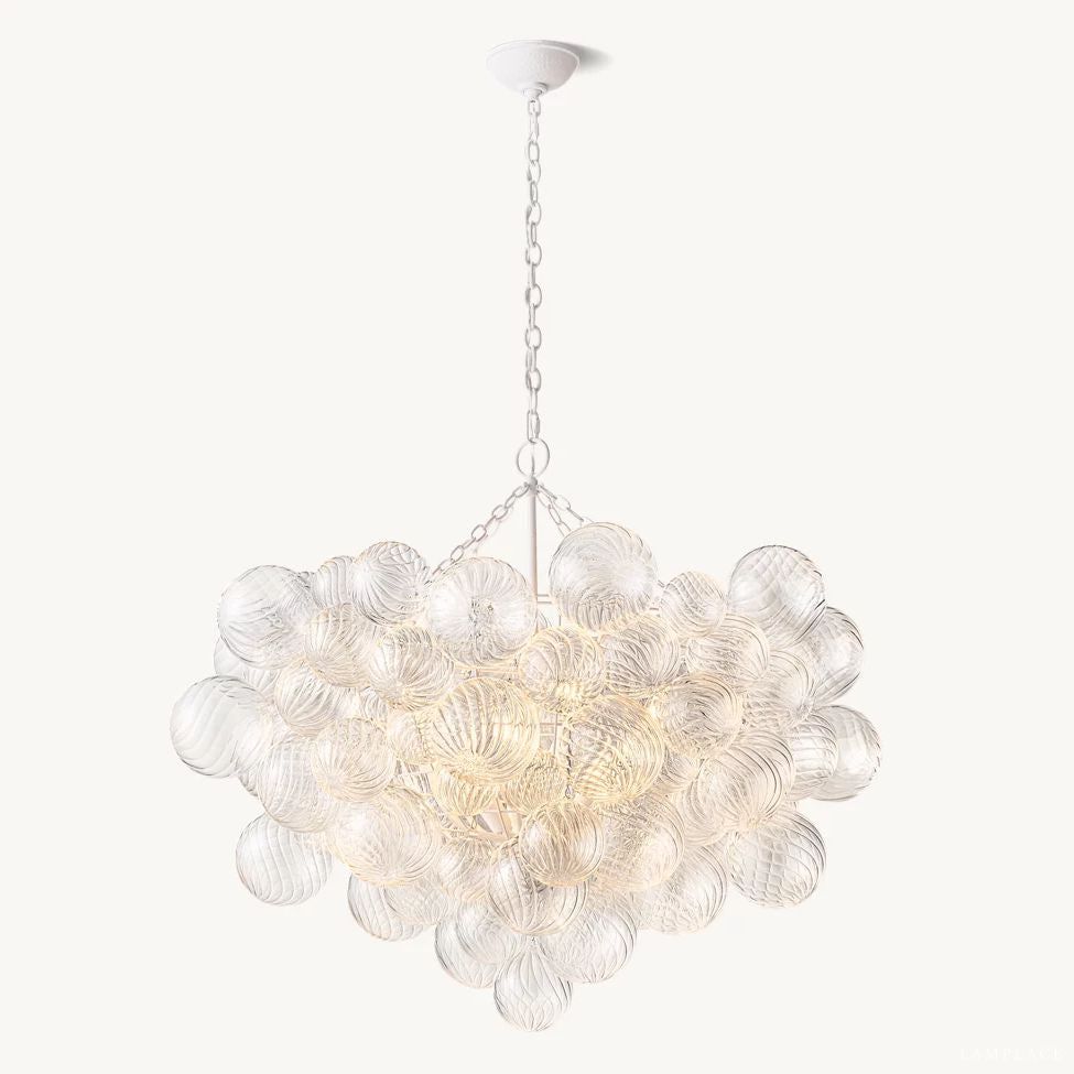 Dorian Swirled Glass Round Chandelier 33"