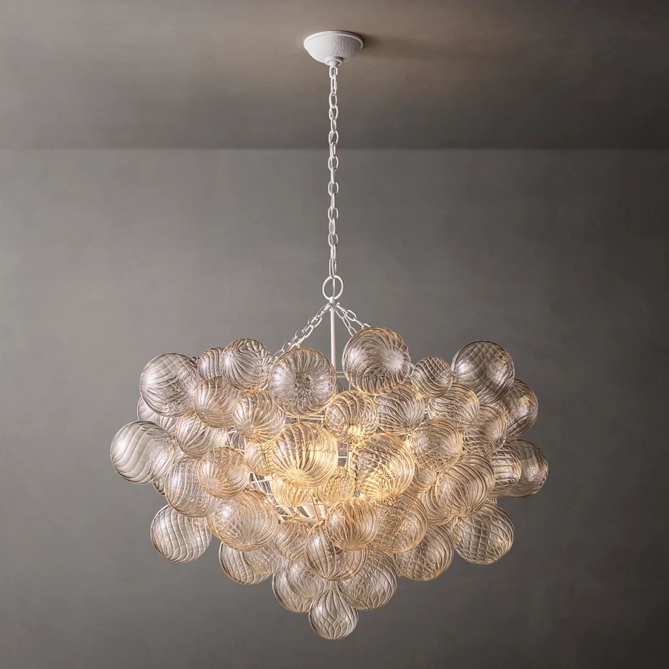 Dorian Swirled Glass Round Chandelier 33"