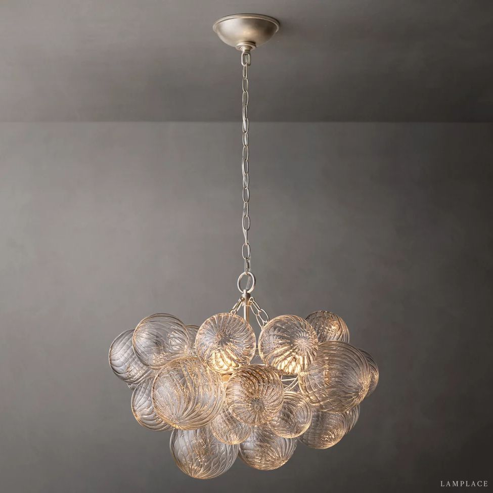 Dorian Swirled Glass Round Chandelier 24"