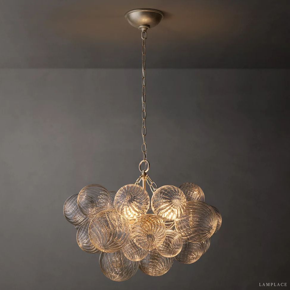 Dorian Swirled Glass Round Chandelier 24"