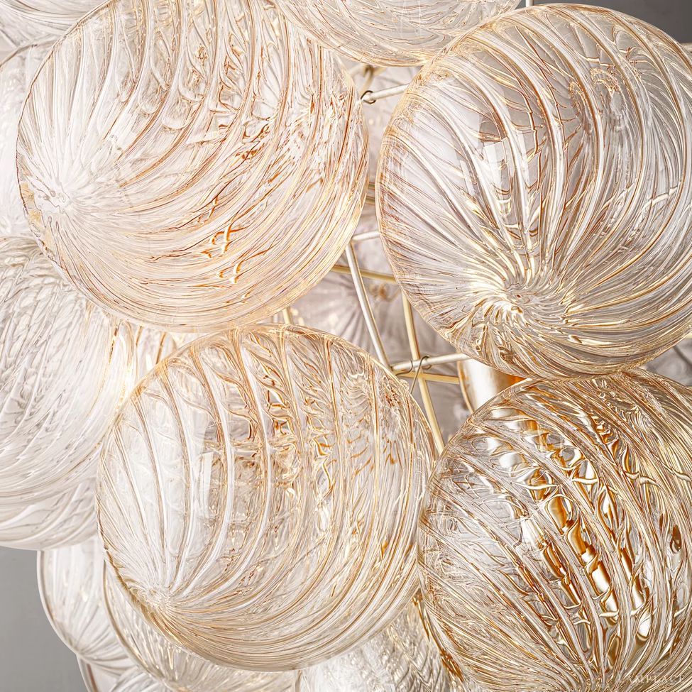 Dorian Swirled Glass Round Chandelier 24"