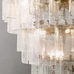 Lattice Module Glass Tiered Round Chandelier 47"