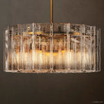 Lattice Module Glass Round Chandelier 37"