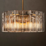 Lattice Module Glass Round Chandelier 37"
