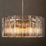 Lattice Module Glass Round Chandelier 37"