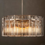 Lattice Module Glass Round Chandelier 37"