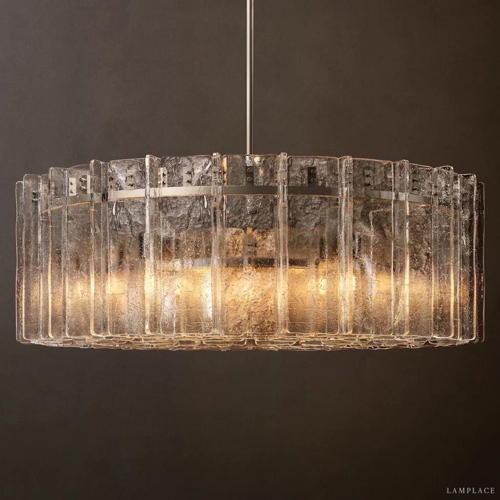 Lattice Module Glass Round Chandelier 37"