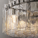 Lattice Module Glass Round Chandelier 37"
