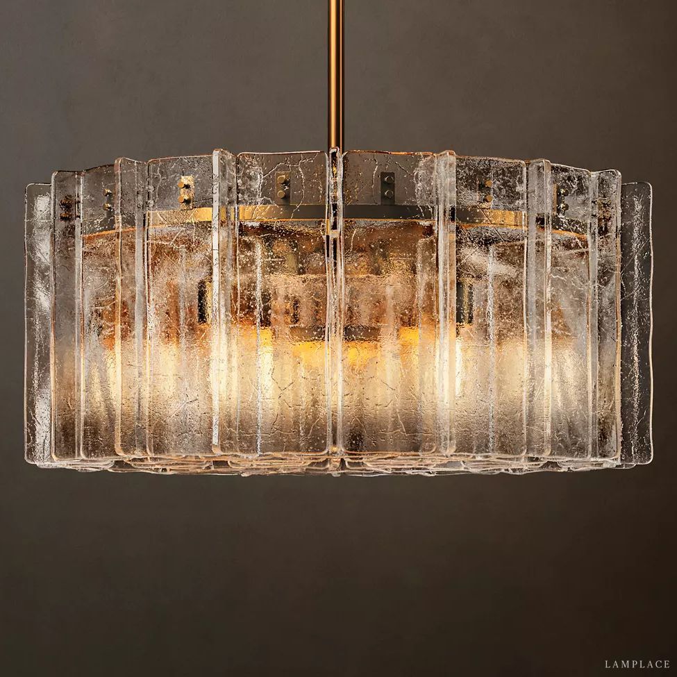 Lattice Module Glass Round Chandelier 60"