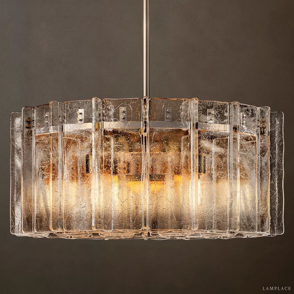 Lattice Module Glass Round Chandelier 48"