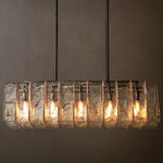 Lattice Module Glass Rectangular Chandelier 49"