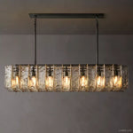 Lattice Module Glass Rectangular Chandelier 49"