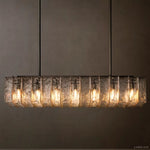 Lattice Module Glass Rectangular Chandelier 67"