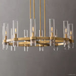 Ravelle Clear Glass Round Chandelier 36"