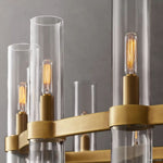 Ravelle Clear Glass Round Chandelier 36"