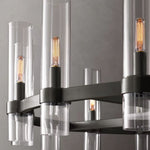 Ravelle Clear Glass Round Chandelier 36"