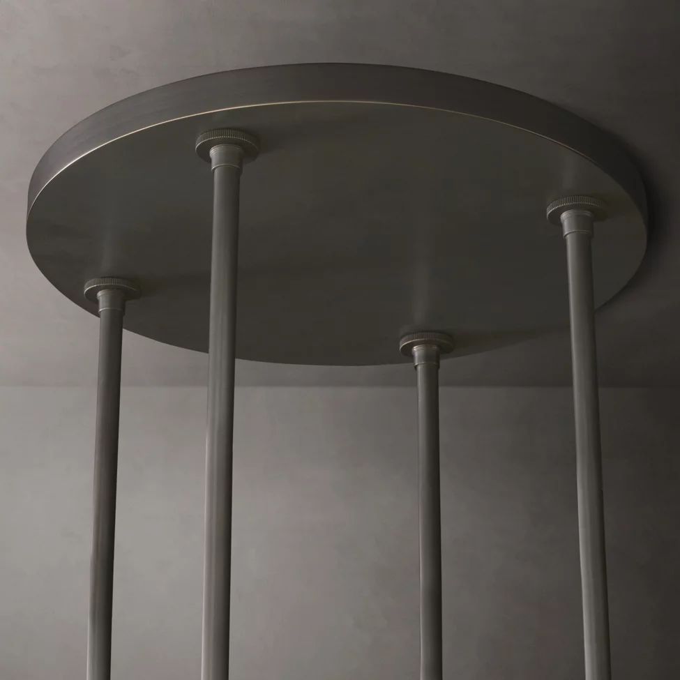 Ravelle Clear Glass Round Chandelier 36"