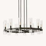 Ravelle Clear Glass Round Chandelier 36"