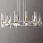 Ravelle Clear Glass Round Chandelier 36"