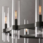 Ravelle Clear Glass Round Chandelier 48"