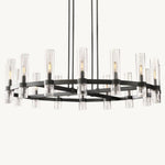 Ravelle Clear Glass Round Chandelier 48"