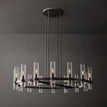 Ravelle Clear Glass Round Chandelier 48"