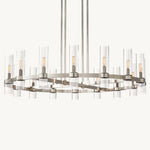 Ravelle Clear Glass Round Chandelier 48"