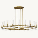 Ravelle Clear Glass Round Chandelier 60"