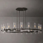 Ravelle Clear Glass Round Chandelier 60"