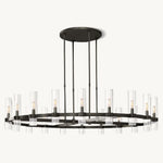 Ravelle Clear Glass Round Chandelier 60"