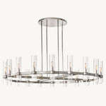 Ravelle Clear Glass Round Chandelier 60"