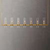 Ravelle Clear Glass Linear Chandelier 59"