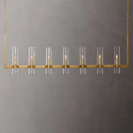 Ravelle Clear Glass Linear Chandelier 59"