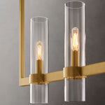 Ravelle Clear Glass Linear Chandelier 59"