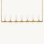 Ravelle Clear Glass Linear Chandelier 59"
