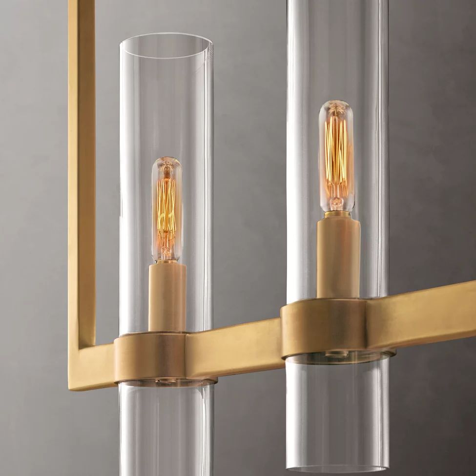 Ravelle Clear GlassLinear Chandelier 73"