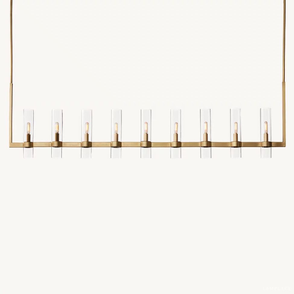 Ravelle Clear GlassLinear Chandelier 73"
