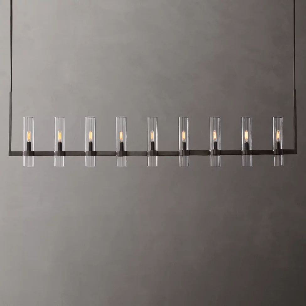 Ravelle Clear GlassLinear Chandelier 73"