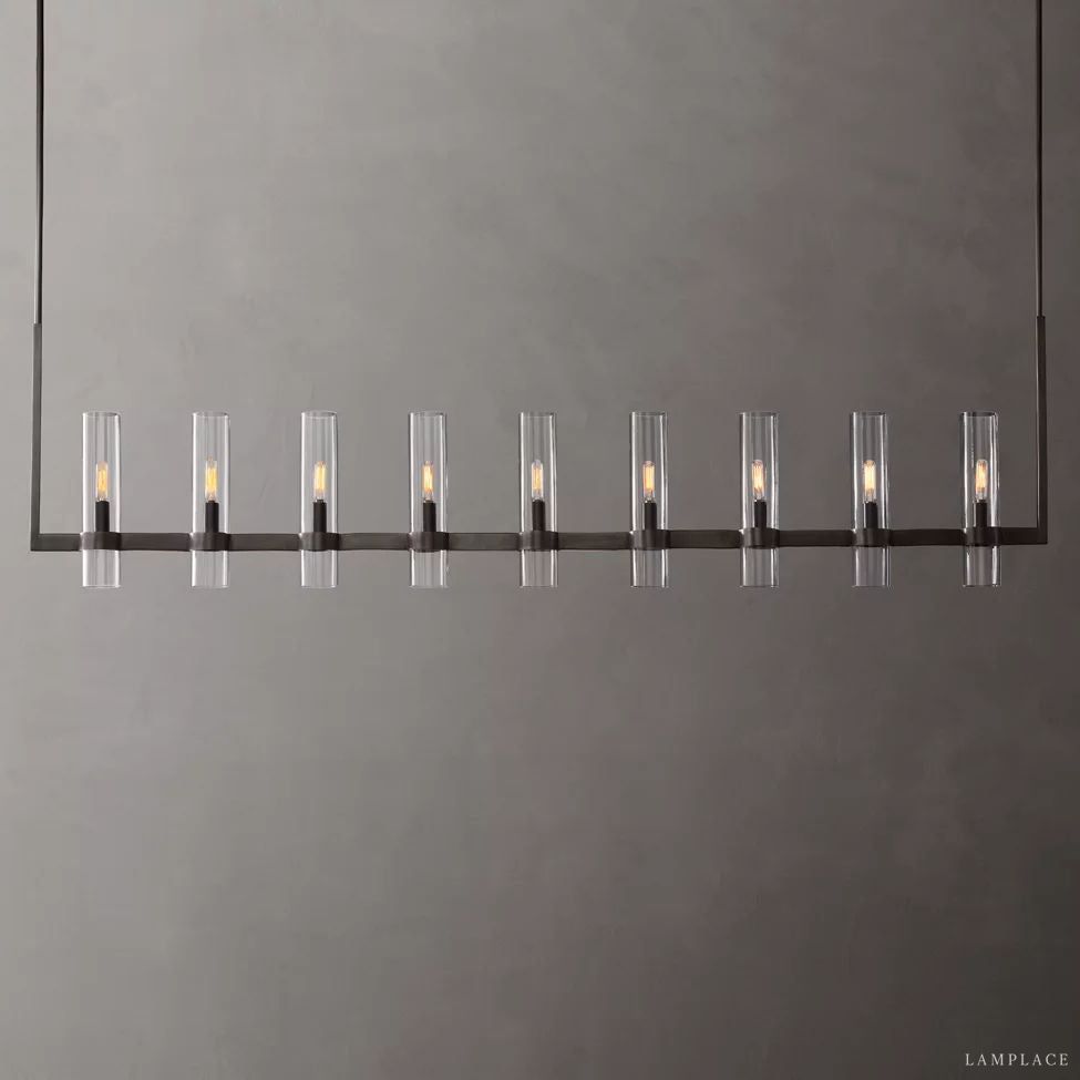 Ravelle Clear GlassLinear Chandelier 73"