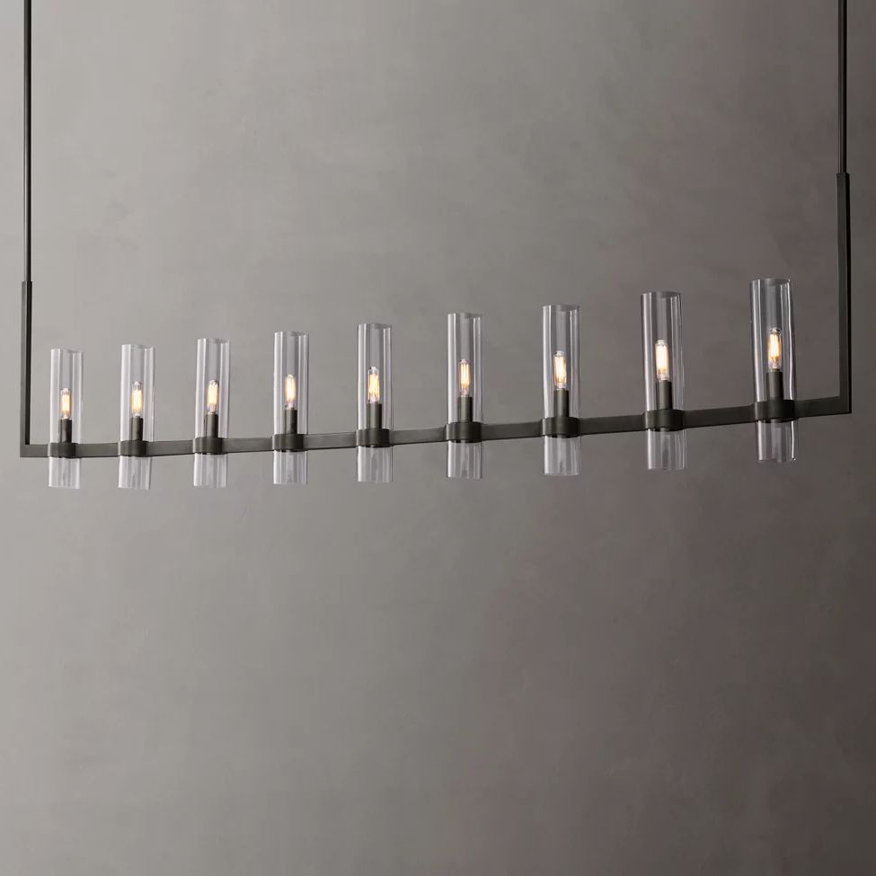 Ravelle Clear GlassLinear Chandelier 73"