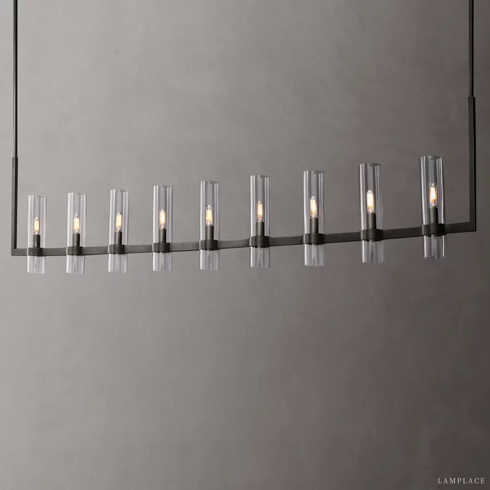 Ravelle Clear GlassLinear Chandelier 73"